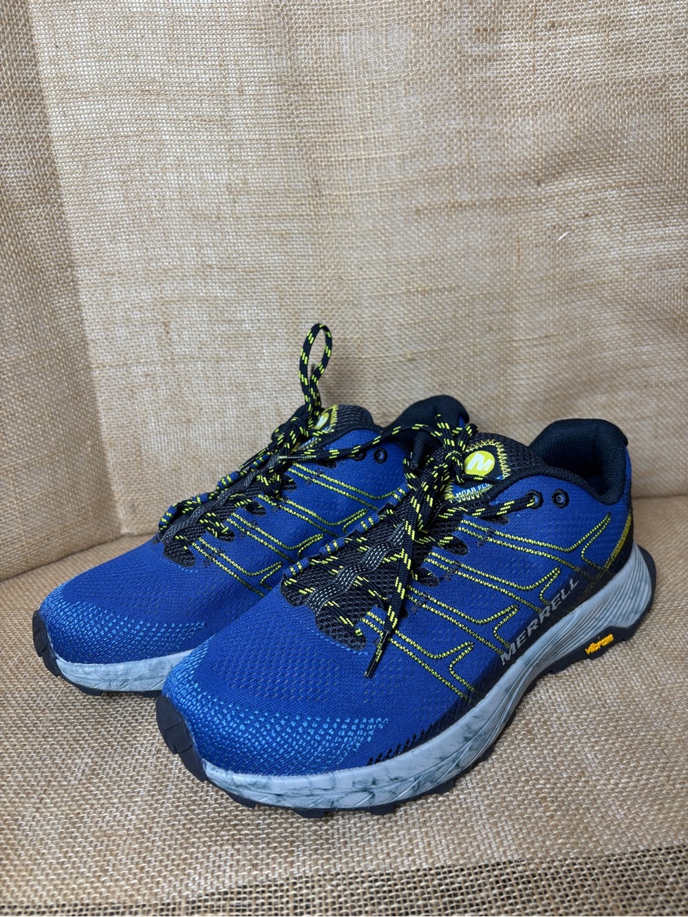 Merrell Moab FlightFloatPro Vibram Men’s Blue/Black Running Shors Size 9 JO66747